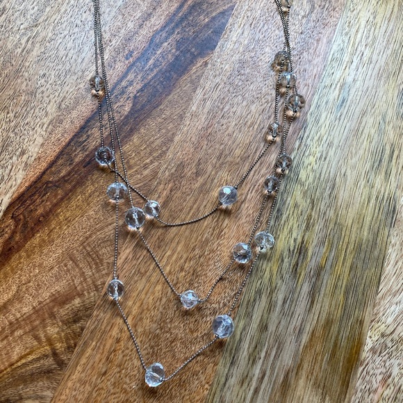 Women’s Aeropostale Layered Faux Crystal Bead Necklace - Picture 1 of 2